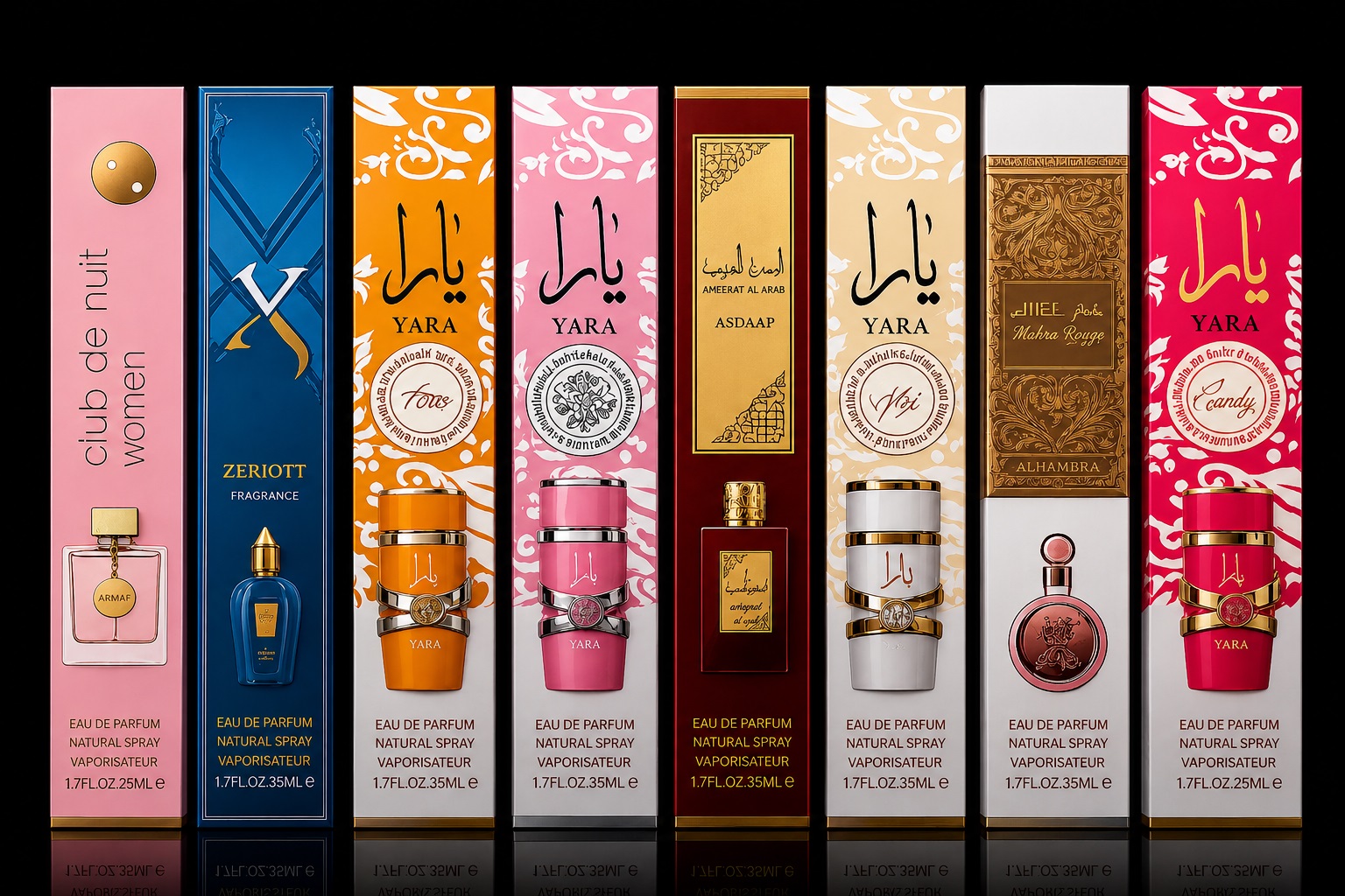Variedad de perfumes árabes disponibles